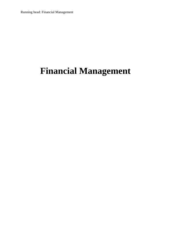 Financial Management - Desklib_1