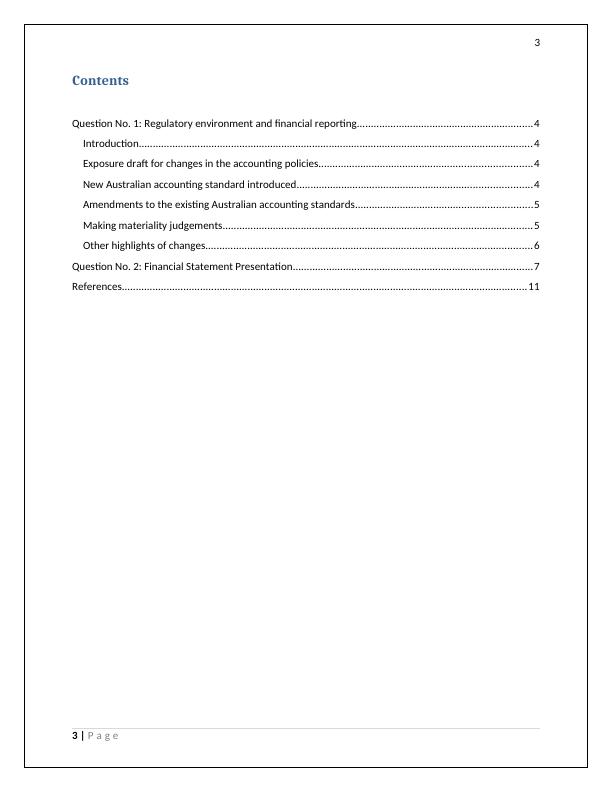 Changes in Financial Reporting and Financial Statement Presentation ...