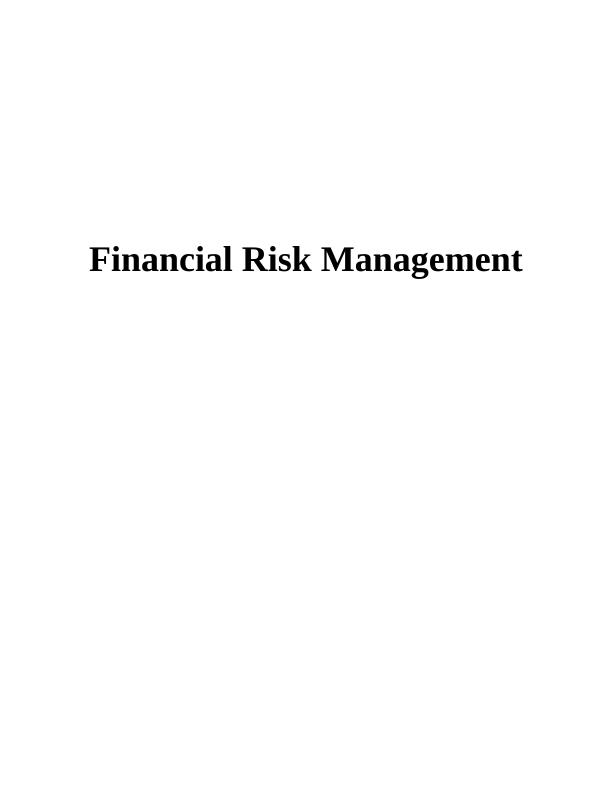 dissertation on financial risk management