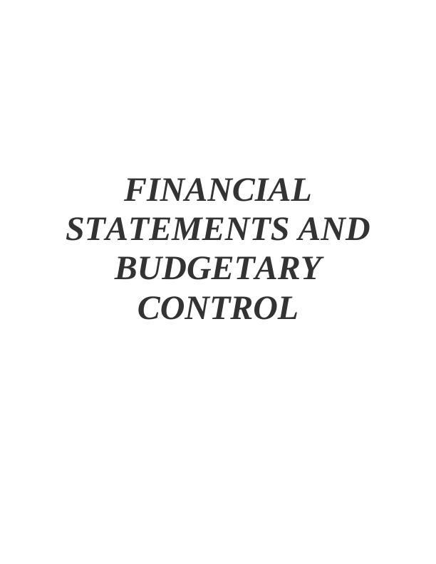 Financial Statements and Budgetary Control_1