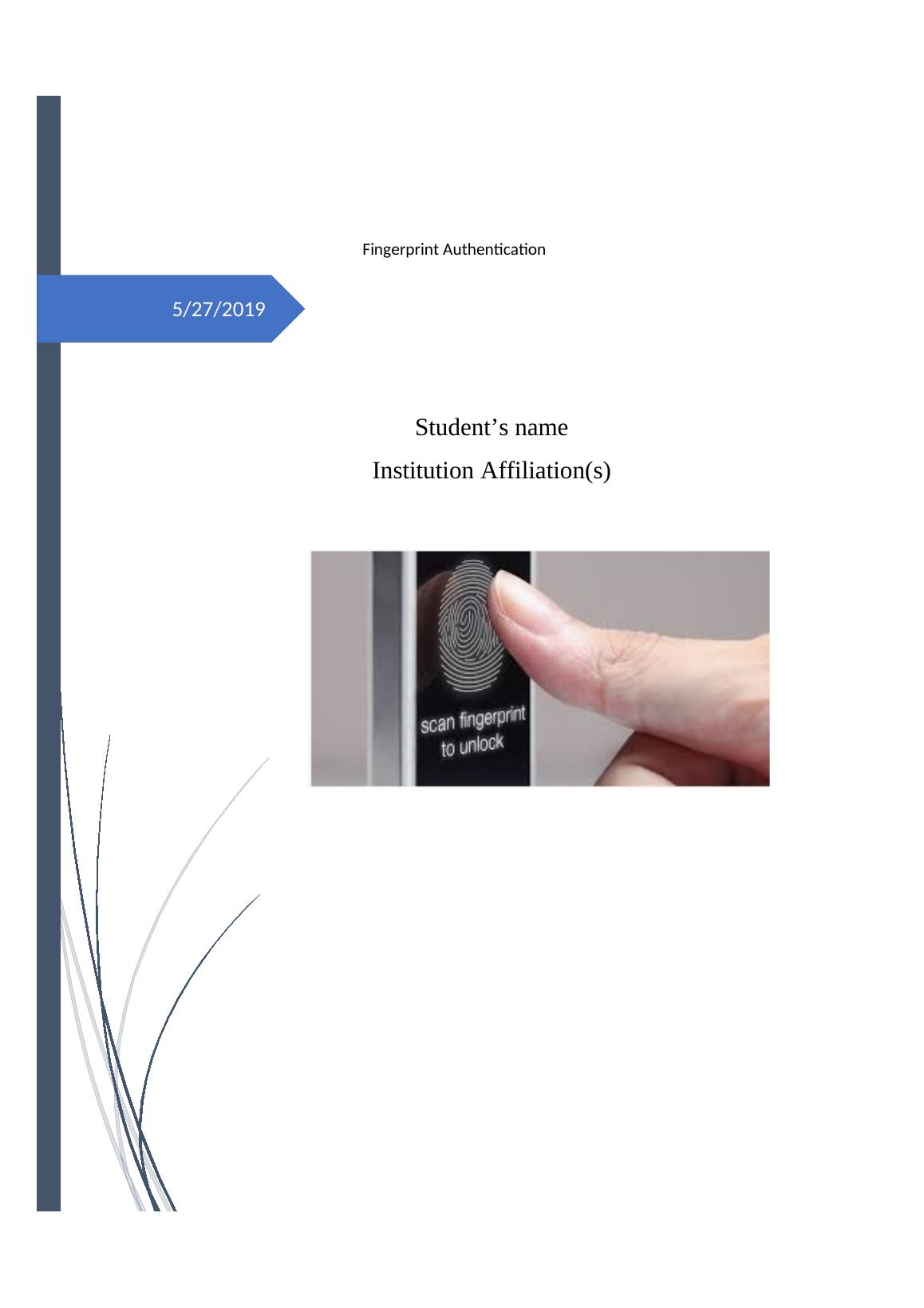 Fingerprint Authentication Matching Methods, Errors, and Integration