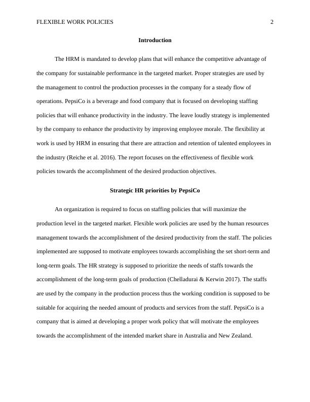 Effectiveness of Flexible Work Policies in Enhancing Productivity: A Case Study of PepsiCo_2