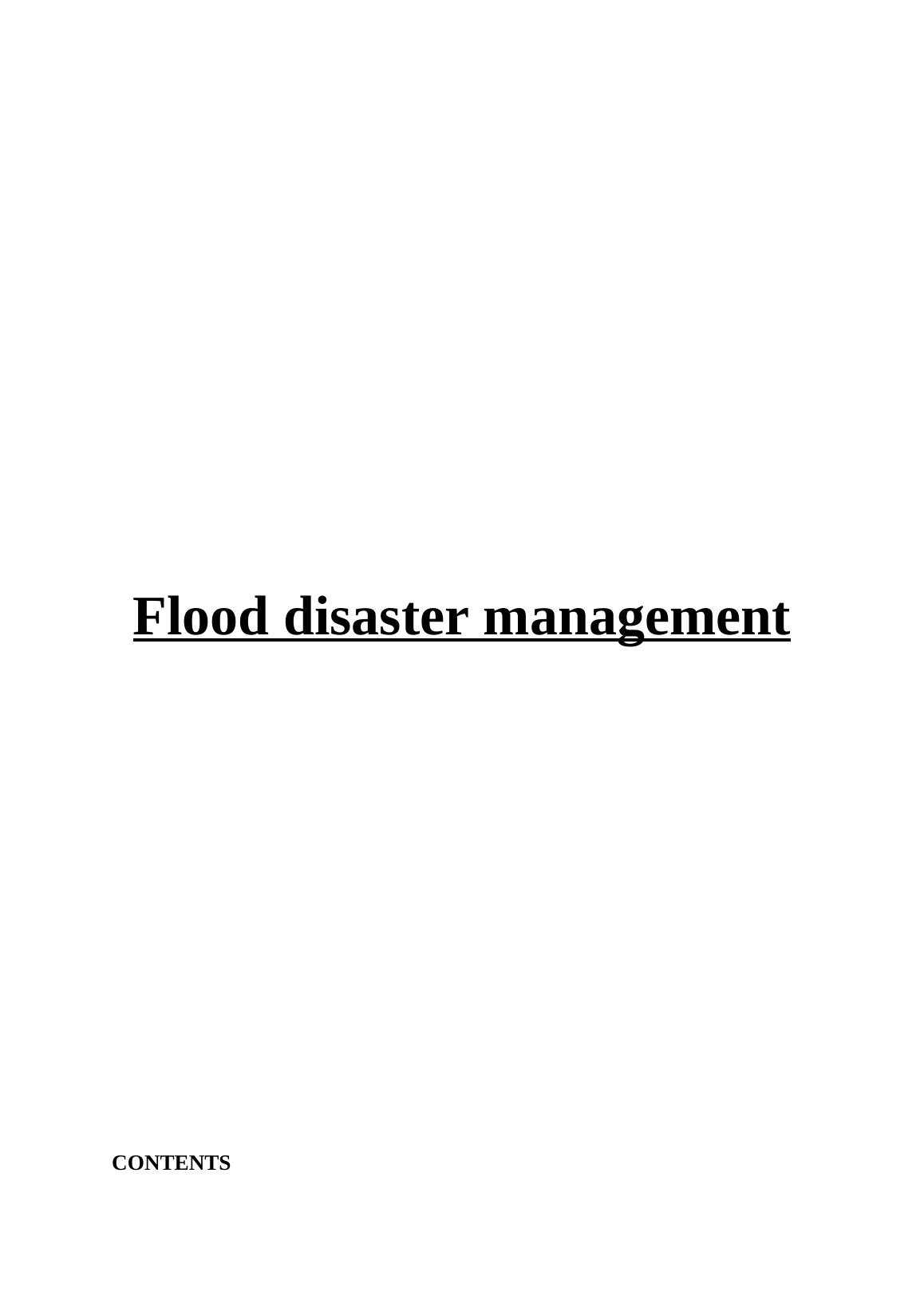 Flood Disaster Management: Emergency Plan, Best Practices, And Recovery