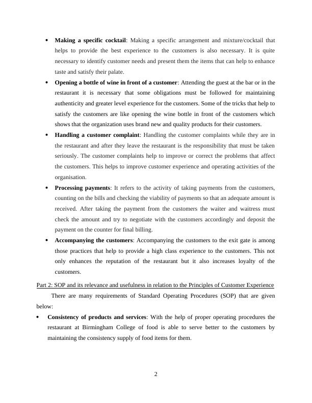 Food and Beverage Management SOPs, Trends, Menu and Layout