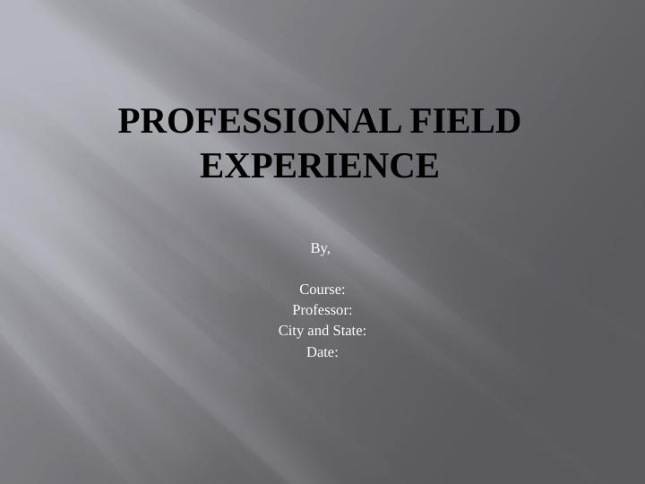 Professional Field Experience in the Food Industry: Challenges and Lessons Learned_1