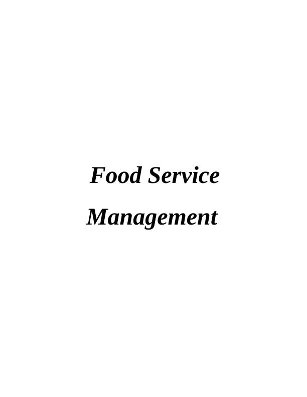 appraisal-and-management-of-food-service-operations-desklib