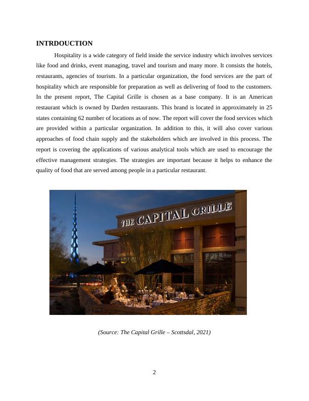 Food Service Management Analyzing Supply Chain Approaches and