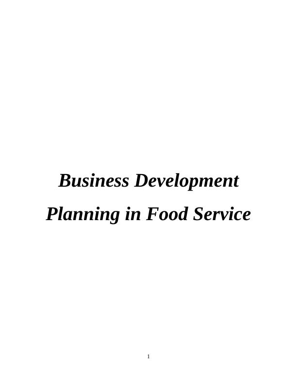 thesis about food service management