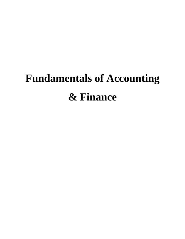 Fundamentals of Accounting & Finance: Income Statement, IAS 2, IFRS 8 ...