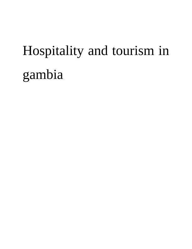 tourism in gambia case study