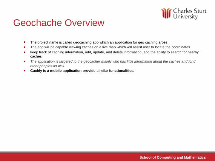Geocaching Application Development - ITC209 Assignment 5 App Presentation_3