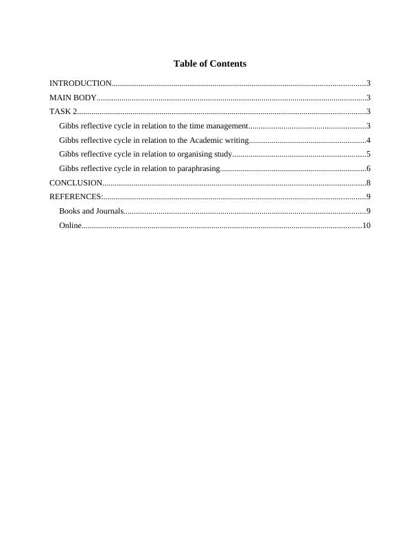 Gibbs Reflective Cycle for Academic and Employability Skills - Desklib