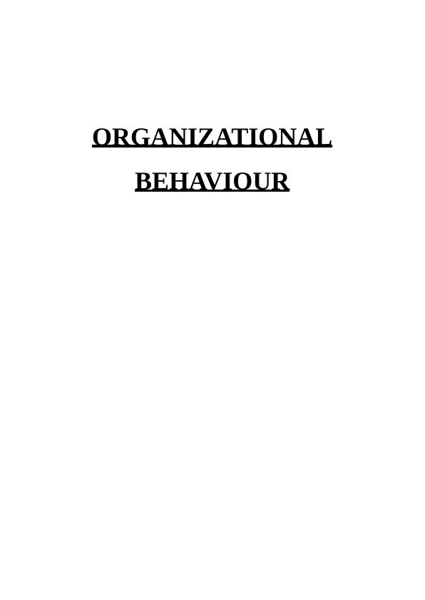 Organizational Behaviour and Culture: A Case Study of GlaxoSmithKline_1