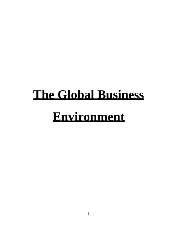 The Global Business Environment: Impact of Pandemic on Automobile Industry and Survival Factors for Automotive Industry_1