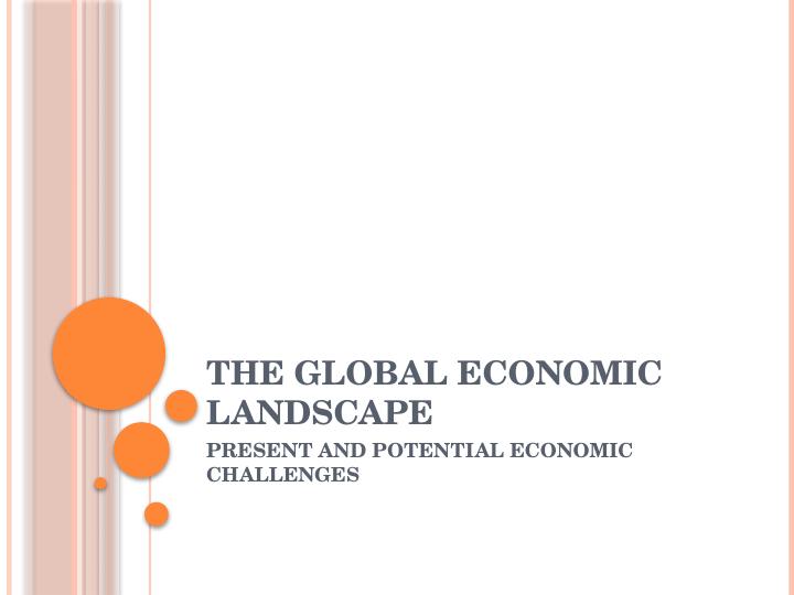 The Global Economic Landscape: Present and Potential Economic Challenges on desklib_1
