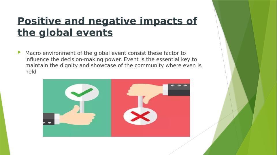 Positive and Negative Impacts of Global Events Desklib