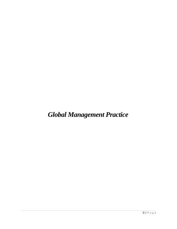 Reflection on Global Management Practice Course_1