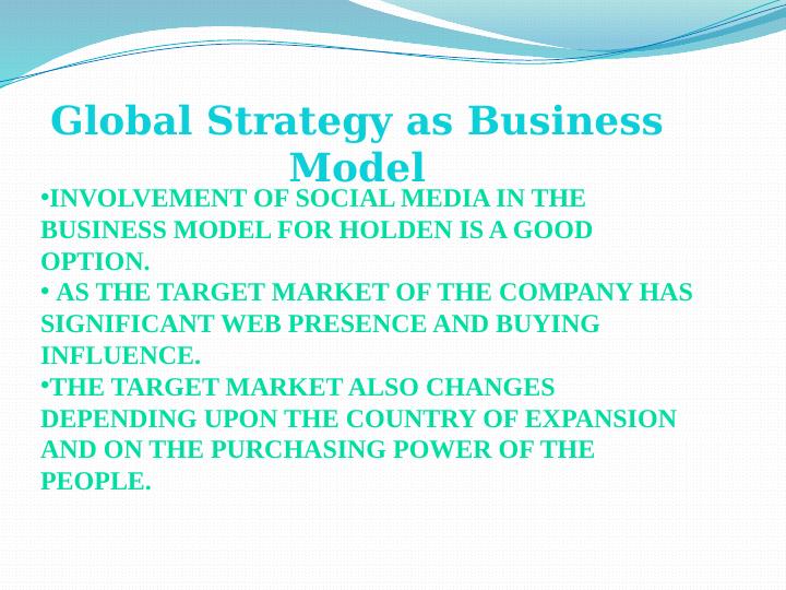 Global Strategy As Business Model And Target Market And Mode Of Entry