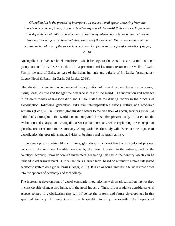 Impact of Globalization on Amangalla: A Study on Sustainable Practices in the Hospitality Industry_1