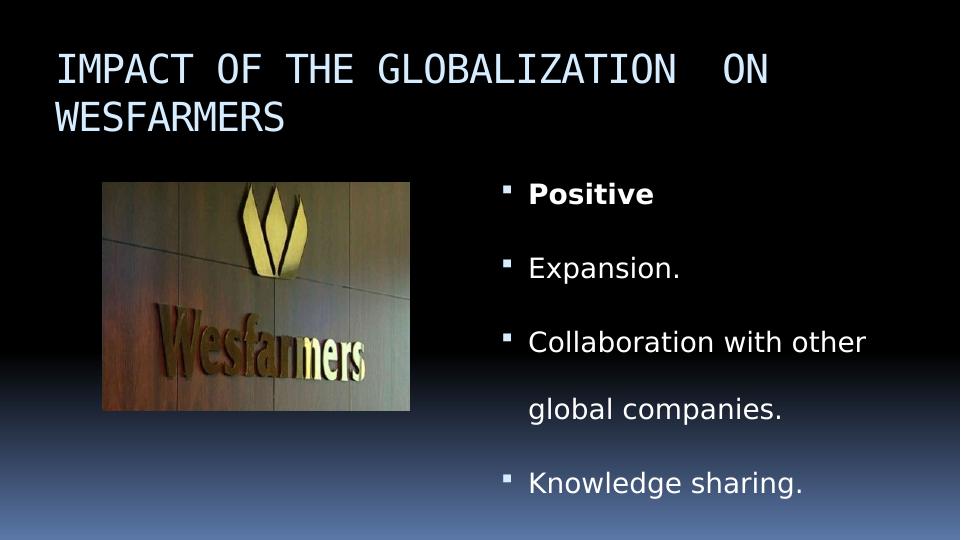 Impact of Globalization on Wesfarmers_4