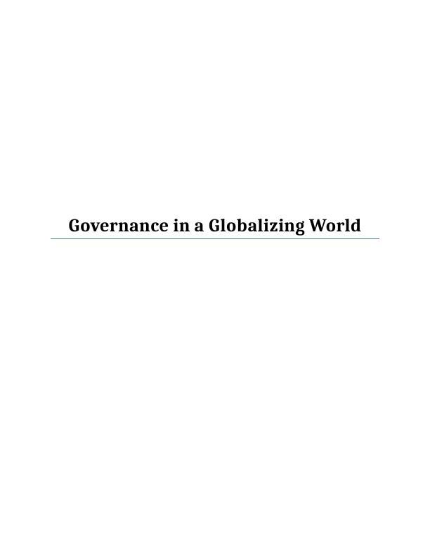 Governance in a Globalizing World_1