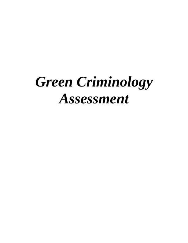 green criminology dissertation