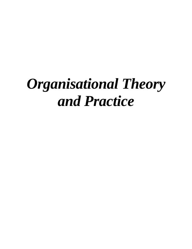 Organisational Theory and Practice: A Case Study of GXO Logistics_1