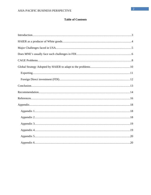 HAIER Case Study Report: Challenges Faced by MNEs in FDI and Global Strategy Adopted_2