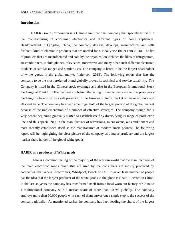 HAIER Case Study Report: Challenges Faced by MNEs in FDI and Global Strategy Adopted_3