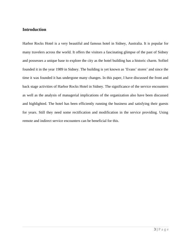Reflective Essay on Service Operations and Functions of Harbor Rocks Hotel_4