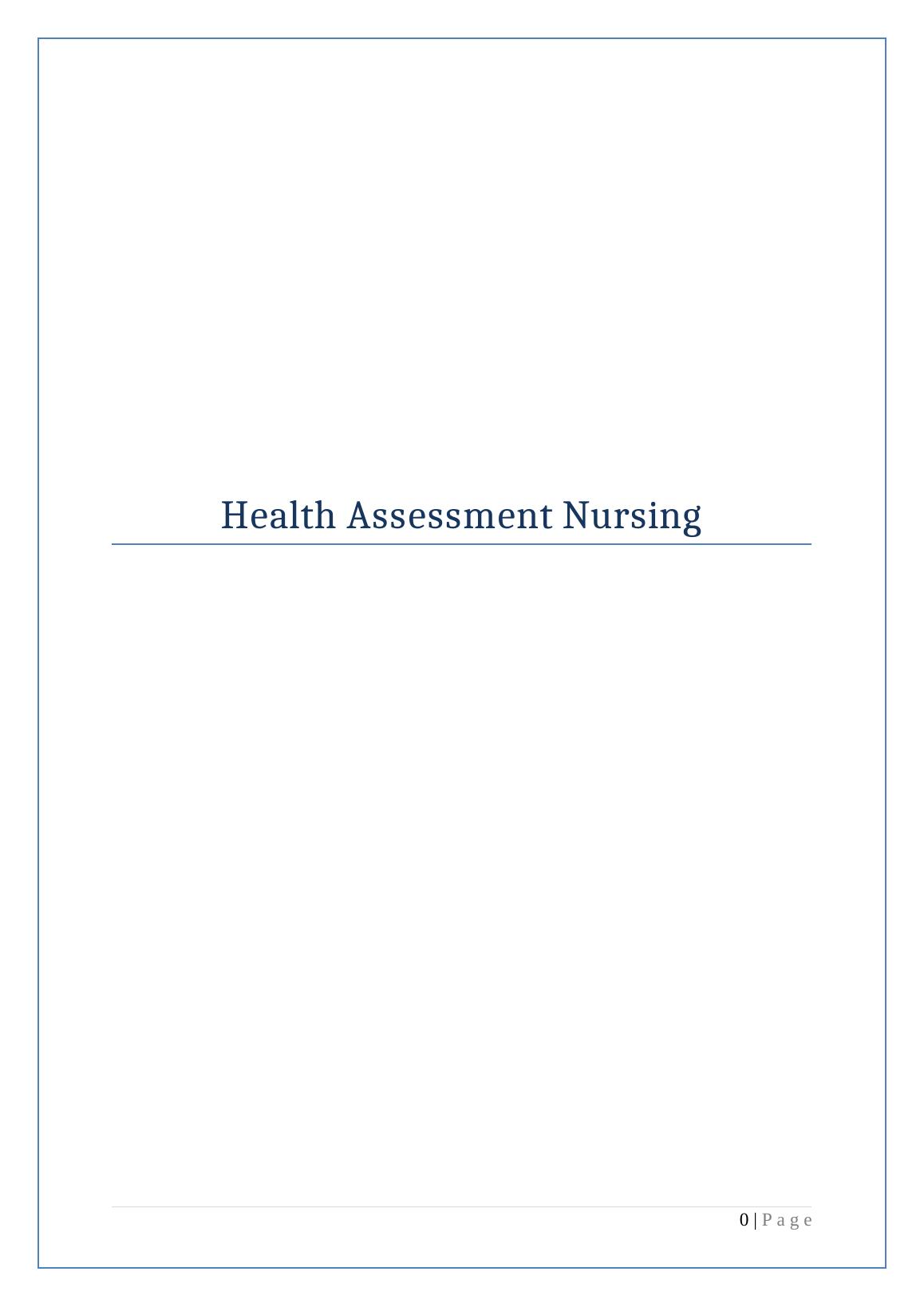 Health Assessment Nursing: Teaching Resource for Diabetic Patients