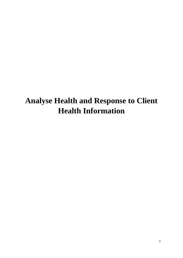 Health Information and Response to Client_1