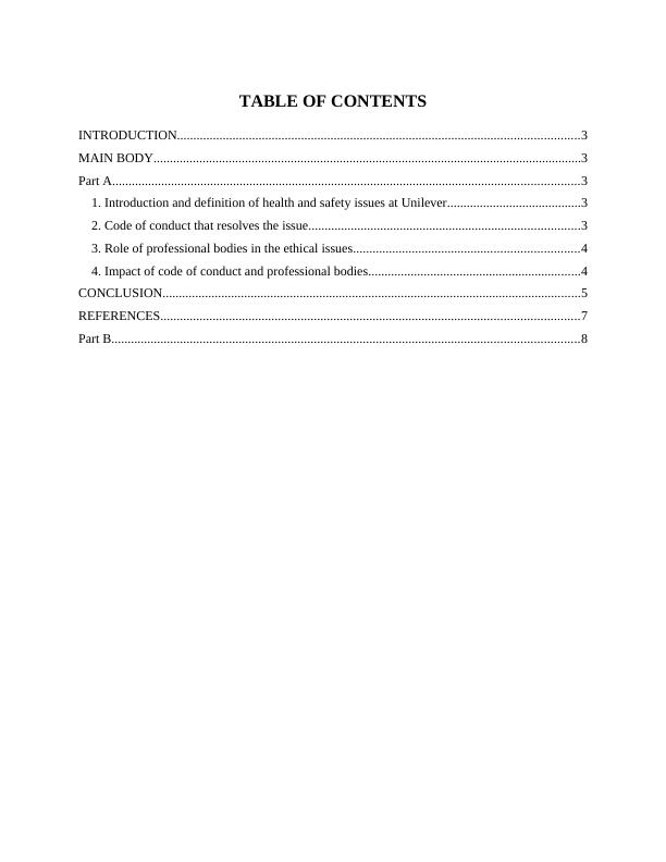 Health And Safety Issues At Unilever Code Of Conduct And Role Of 
