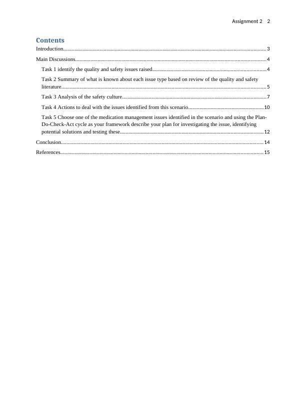 Healthcare Safety and Quality Issues Critical Analysis