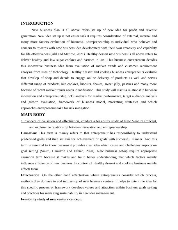 Business Plan for Healthy Dessert and Cookies Company Desklib