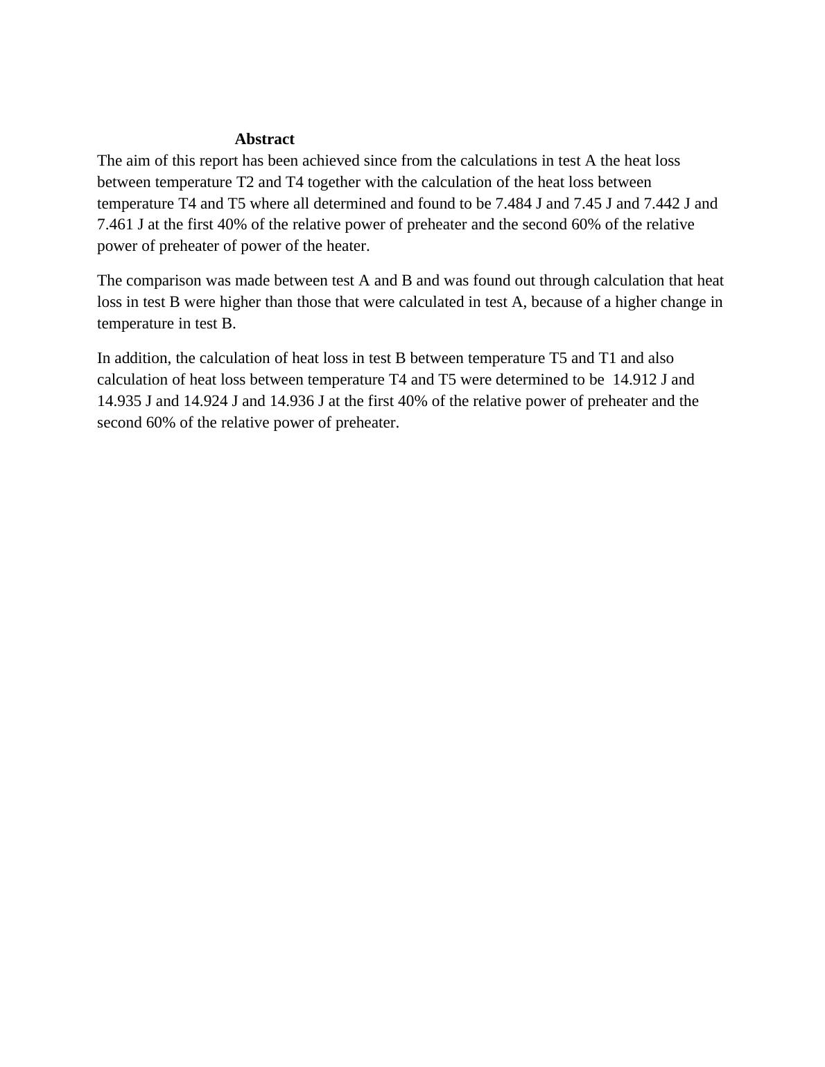 Heat Loss Calculation in Air Conditioning System Unit