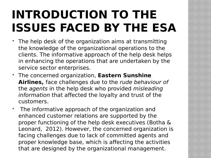 Management of Help Desk Operations for Eastern Sunshine Airlines - Desklib_2
