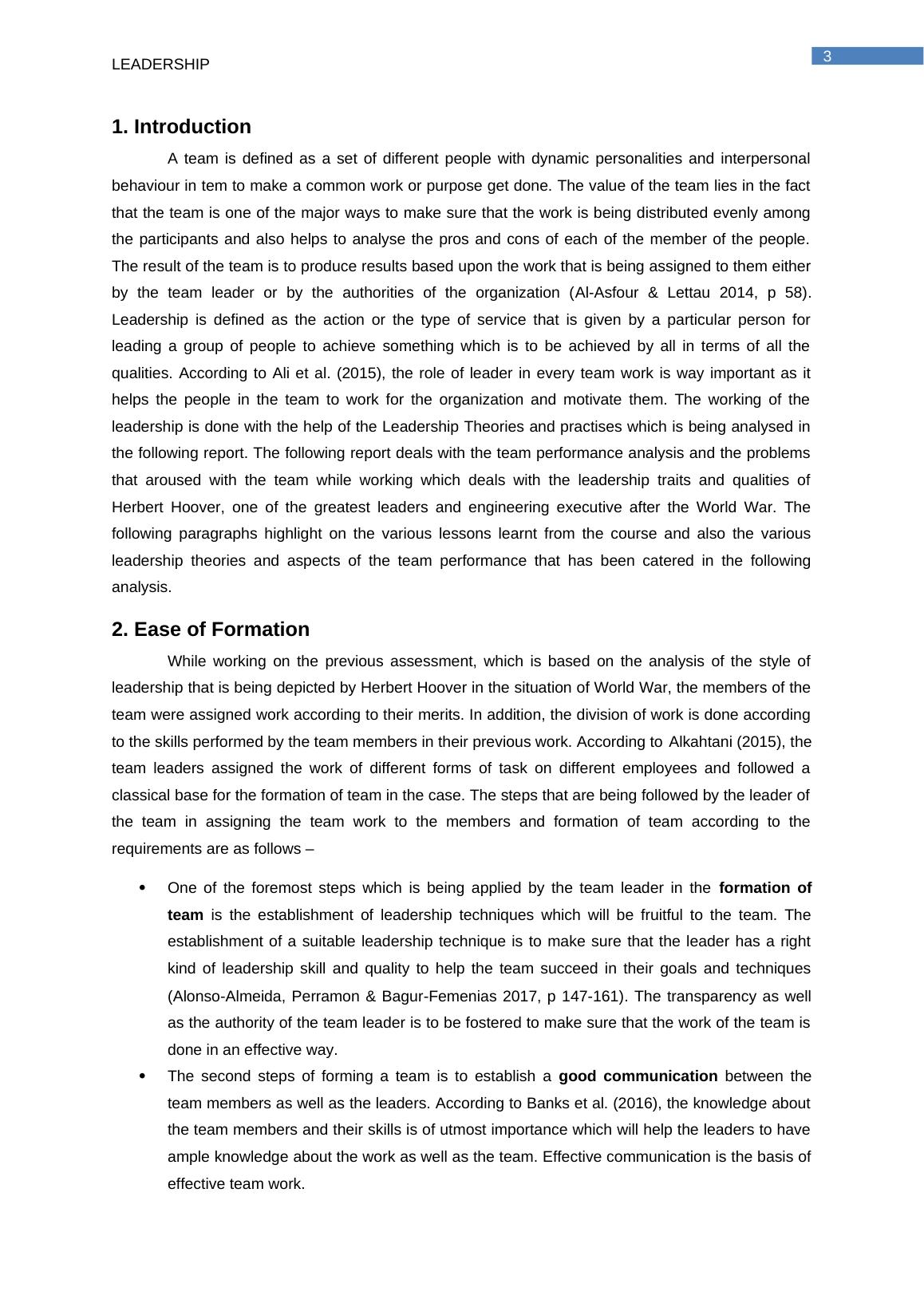 Assessment of Leadership Techniques and Styles of Herbert Hoover Desklib