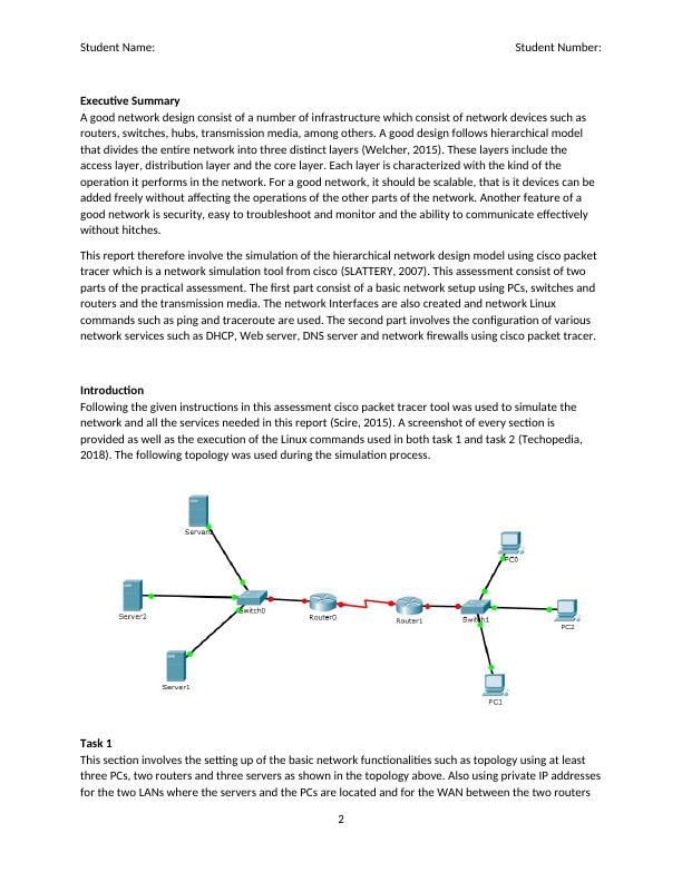 Simulation of Hierarchical Network Design Model using Cisco Packet Tracer_2