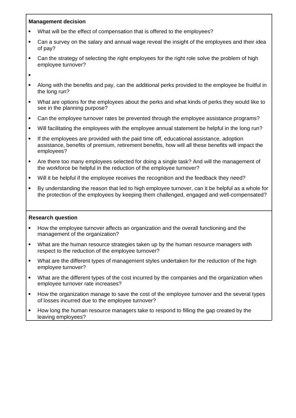 High Employee Turnover: Background and Problem Definition of Research Proposal_2