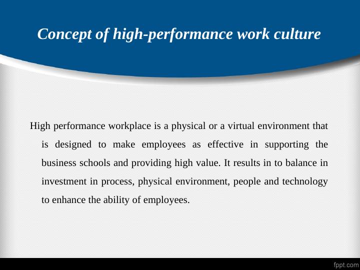 High Performance Work Culture Presentation