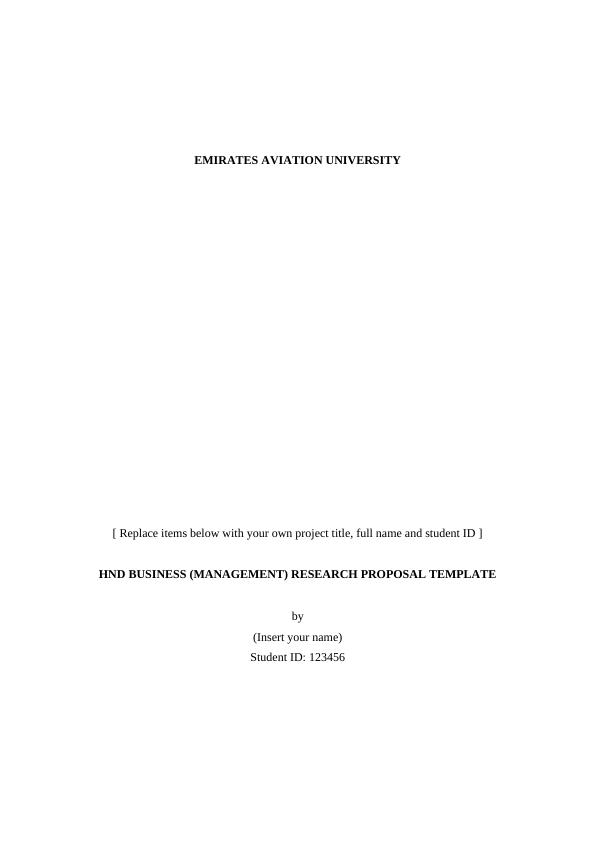 HND Business (Management) Research Proposal Template_1