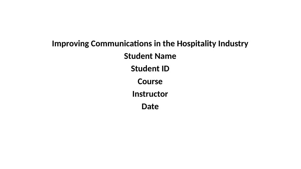 Improving Communications in the Hospitality Industry_1