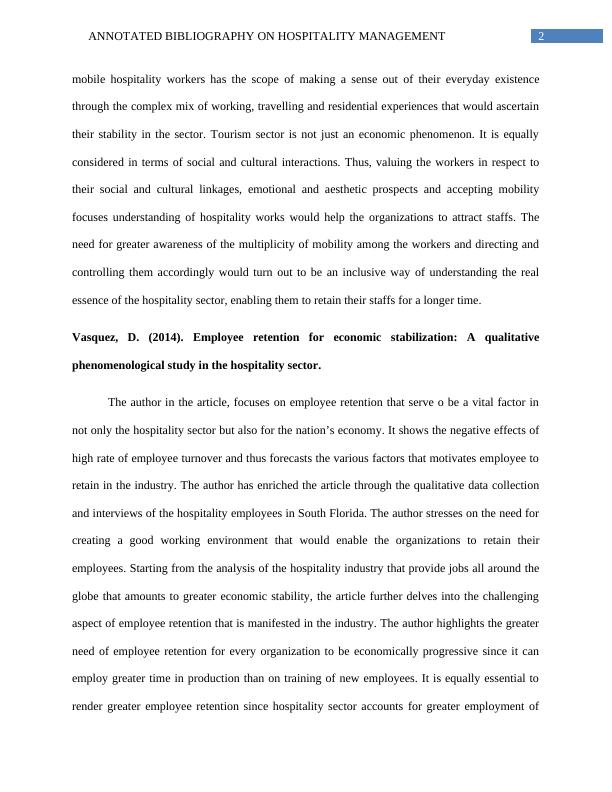 Annotated Bibliography on Hospitality Management_3
