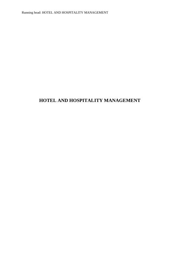 Hotel and Hospitality Management: Training Programs and Evaluation_1