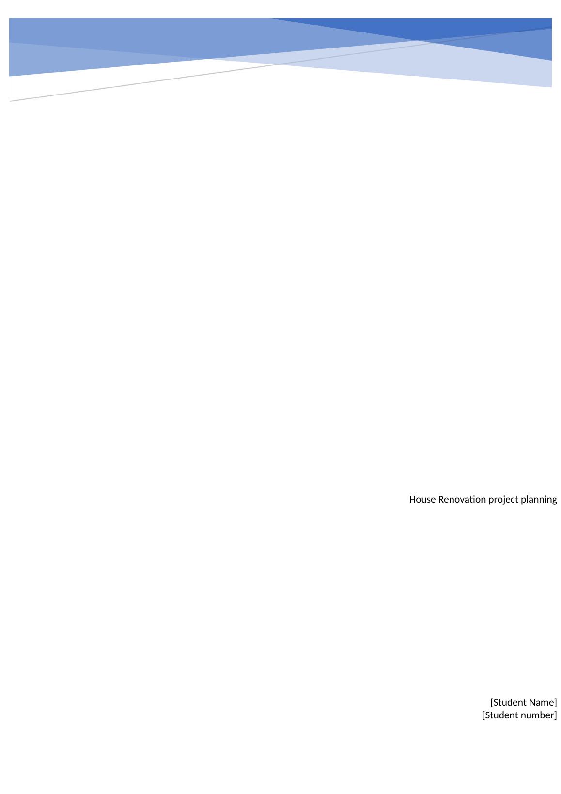 House Renovation Project Planning WBS, Network Diagram, Feasibility