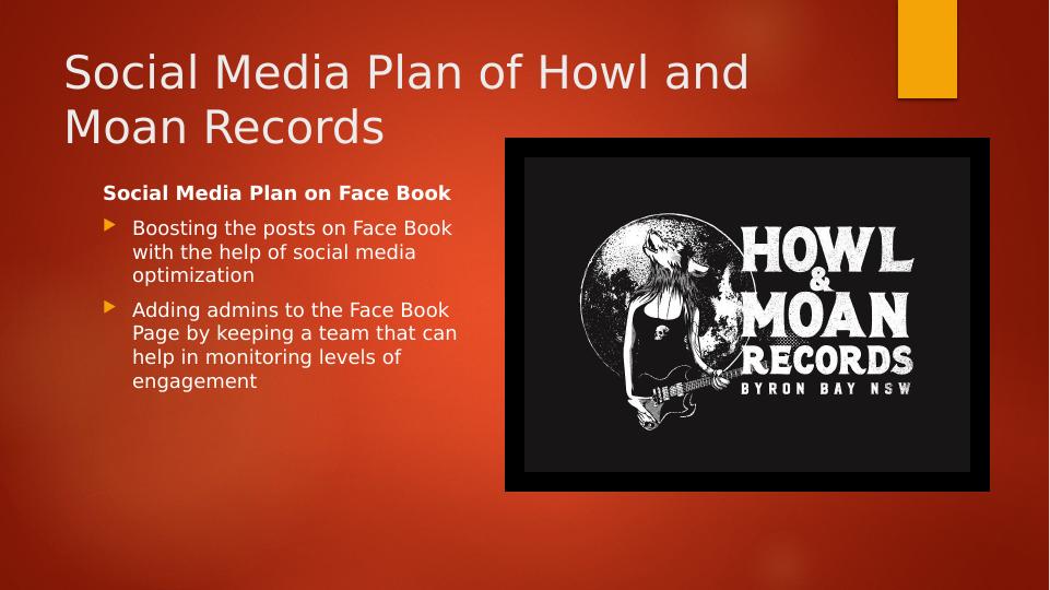 Social Media Plan of Howl and Moan Records_3