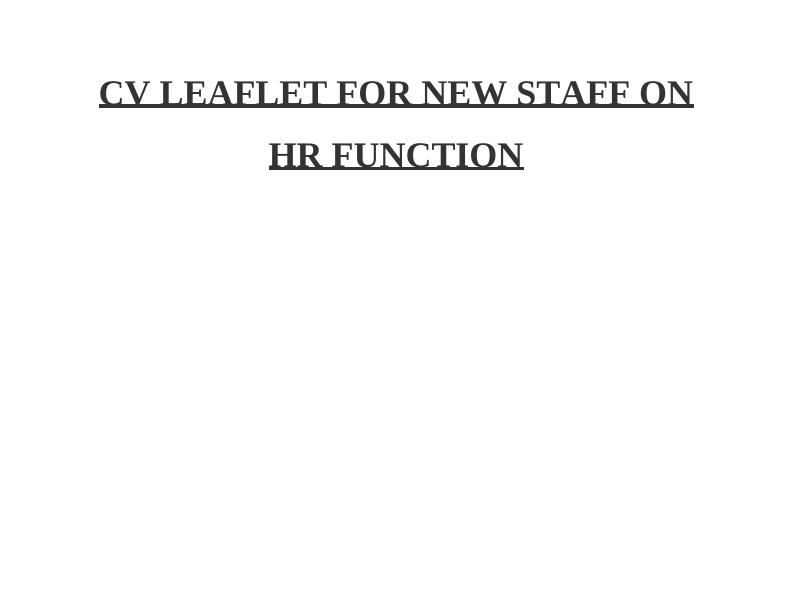CV Leaflet for New Staff on HR Function_1
