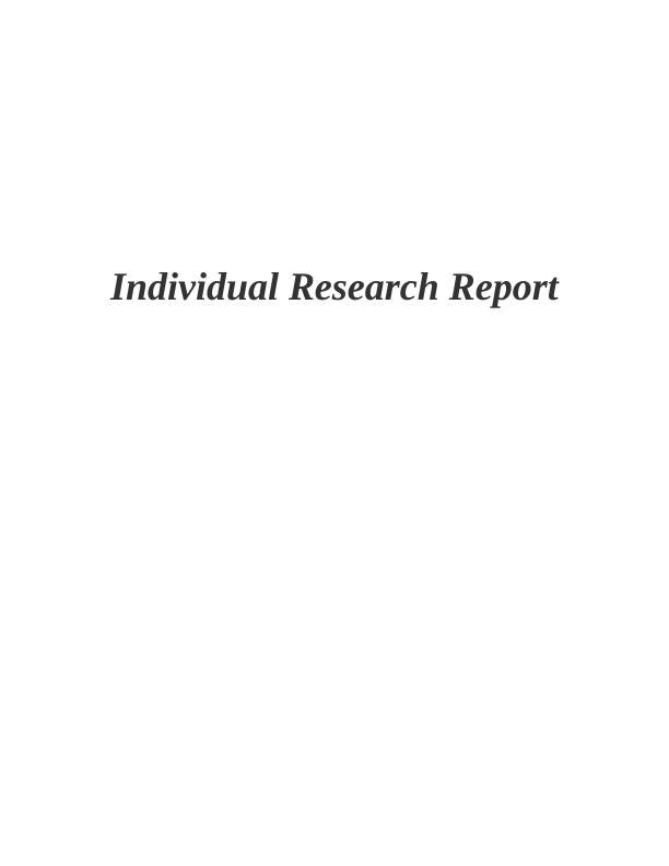 Individual Research Report on HR Strategies at Sainsbury_1