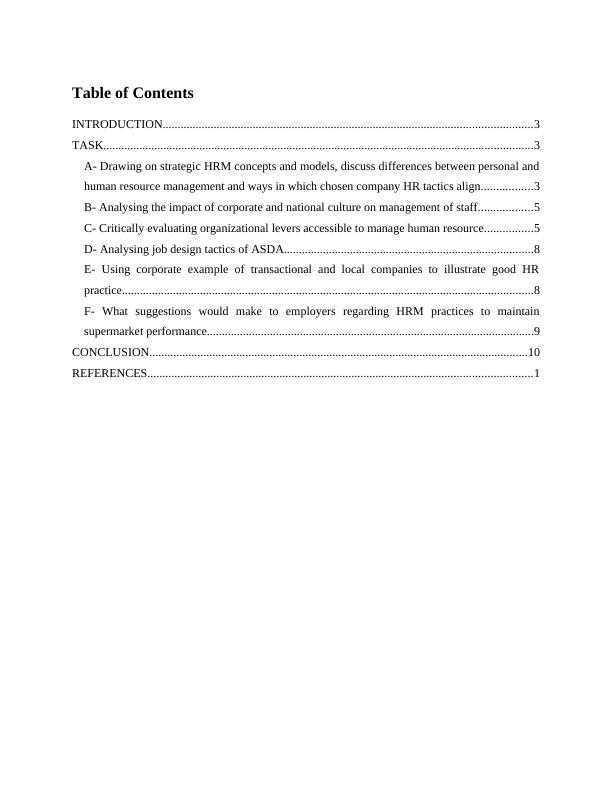 HRM Practices in ASDA Differences, Impact, and Strategies